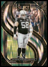 2024 Panini Select #148 Jackson Powers-Johnson Rookie Black Green Shock Raiders