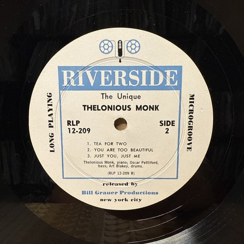 THELONIOUS MONK ~ The Unique ~ Riverside 12-209 ~ Mono DG White Label ~ Jazz LP - Foto 7 di 7