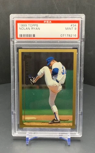 1999 Topps NOLAN RYAN Card (#34) Graded PSA 9 MINT - Almost GEM - Take A Look! +