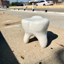 Vintage 1960s GARDNER FELTS Plastic Tooth Stool Chair Postmod MCM Pop Art Chair