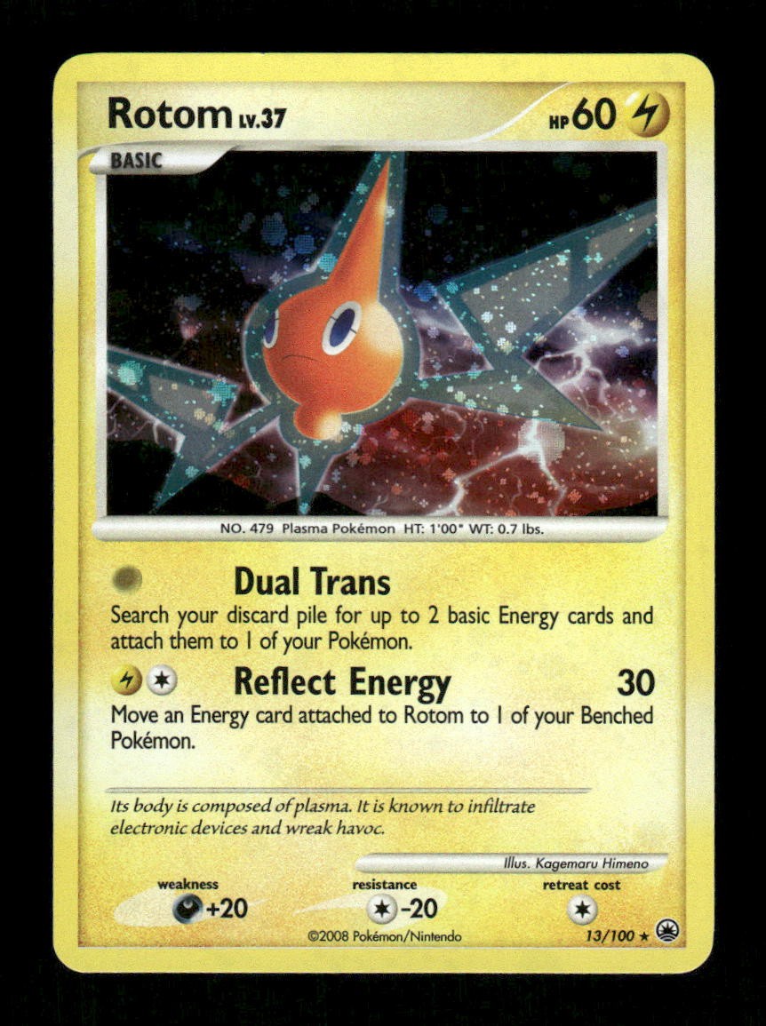 Pokemon Rotom Holo Rare Majestic Dawn 13/100 LP