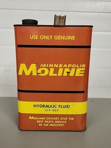 Vintage MM Minneapolis Moline 1 Gallon Hydraulic Fluid Can Collectible