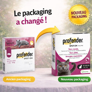 VERMIFUGE SPOT-ON POUR CHATS GRANDS DE 5 à 8 KG BOITE DE 2 PIPETTES