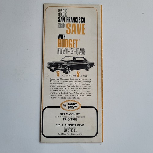 San Francisco Map & Guide Courtesy of Guest Informant VTG California Map - Picture 6 of 7
