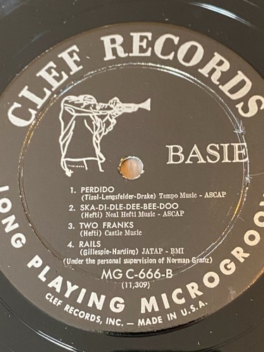 COUNT BASIE - Basie ~ CLEF 666 {dg orig} w/David Stone Martin Illustration NICE - Picture 5 of 5