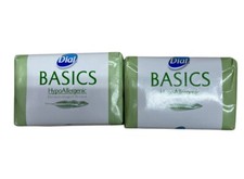 (2 Packs Of 2) Dial Basics Hypoallergenic Bar Soap, 4 Bars Total, 3.2 oz Each
