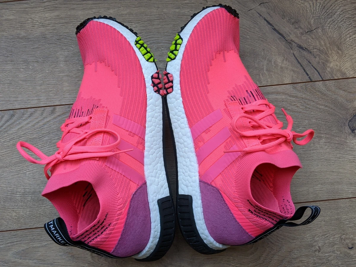 Menu0026#039;s adidas NMD_Racer Primeknit Solar Pink/Core Black Running Shoes  Size 9.5 | eBay