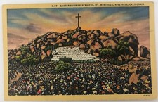 Vtg Riverside California CA Mt. Rubidoux Church Seventh Day Adventist Easter 