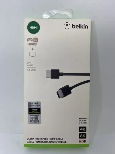 Cable Belkin hdmi 4K 6.6Ft Negro