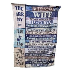 To My Wife Throw Blanket Small Soft 40x50 Love Life Marriage Gift Anniversary