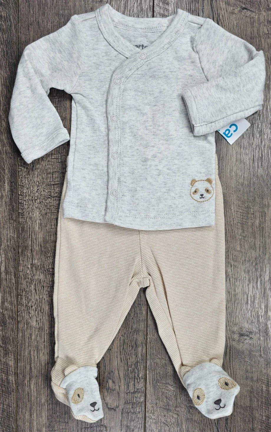 Baby Boy Clothes New Child Mine Carter's 2pc Newborn Tan Koala Bear Outfit