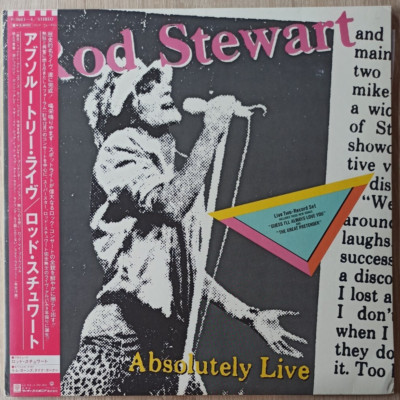 DoLP  ROD STEWART - ABSOLUTELY LIVE * OBI ***  JAPAN 1982 * * EX/EX