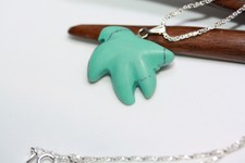 Canada 1 Turquoise Maple Leaf Pendant Necklac...