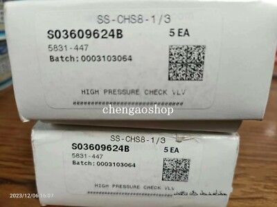 1PCS NEW SS-CHS8-1/3 S03609624B one-way valve #N8240 YF