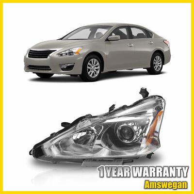 Left LH Hand Halogen Headlight FOR 2013 2014 2015 Nissan Altima Sedan