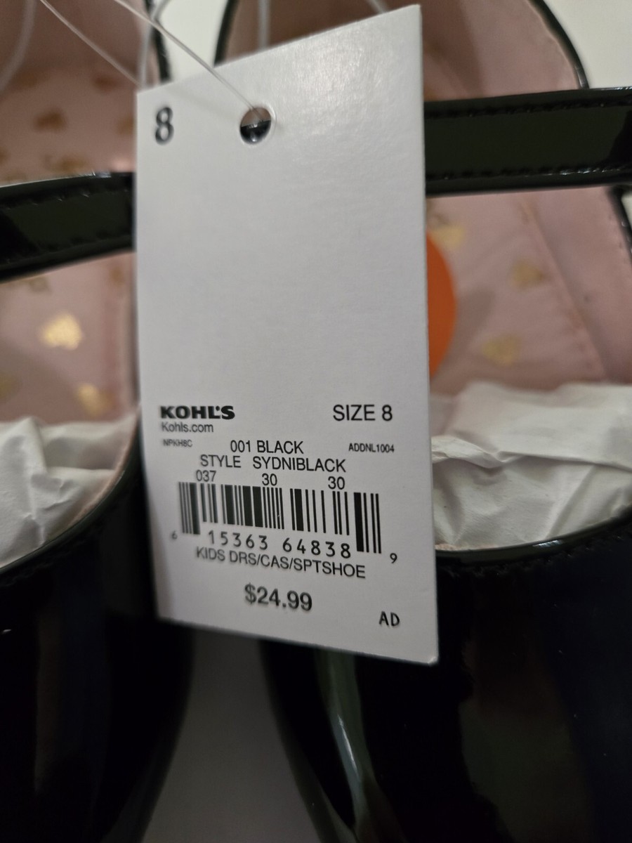 Girls Size 9 Jumping Beans Patent Leather Shoes With Straps