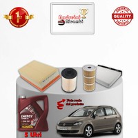 Set Service 4 Filter Und ÖL VW Golf Plus 1.6 Tdi 77KW 105CV Von 2009->