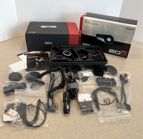 Sena 20S Dual Pack Helmet Clamps, Speakers & Accessories *READ* - Picture 1 of 11