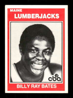1981-82 TCMA CBA Maine Jacks 10 Billy Ray Bates EX (top left) very rare BXCP47