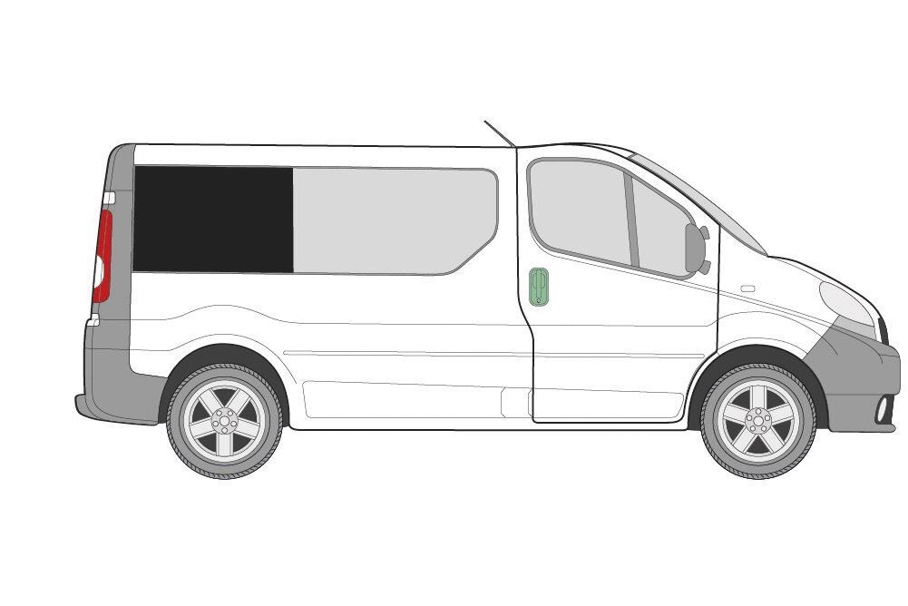 Renault Trafic Right Rear Side Blackout Curtain SWB 2004-2014
