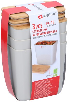 Tea Coffee Sugar Canisters Set of Airtight Storage Caddy Litre