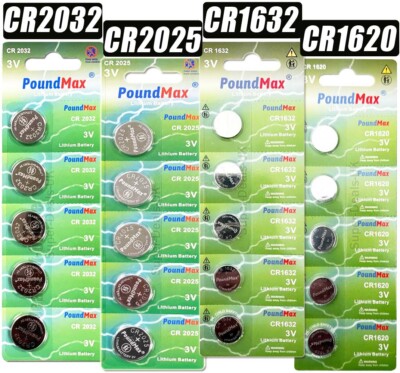 Baterías De Botón Litio CR2032, CR2025, CR2016, CR1625, CR1216 | 3 Voltios | Varios Modelos | Hechas En Reino Unido