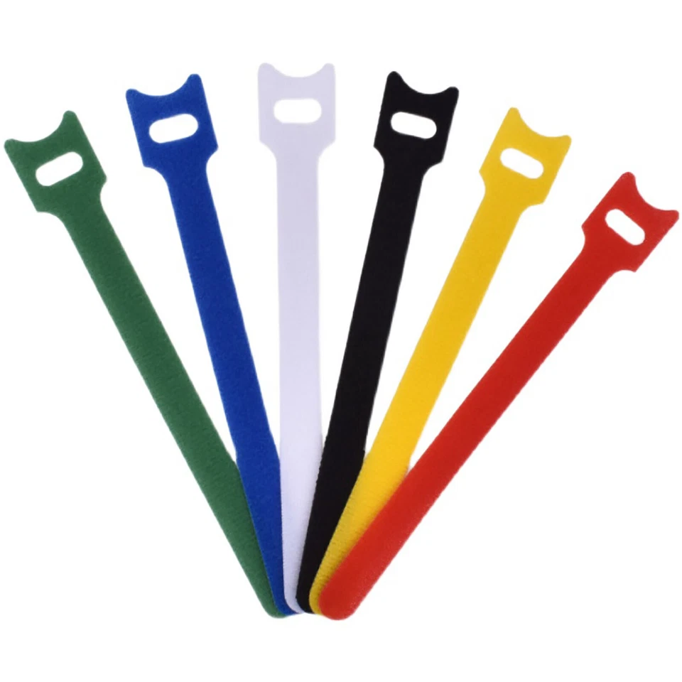 Cable Ties Double Sided Reusable One Wrap Strap Ties Color Strapping Fastener - Image 4 of 4