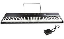 RockJam 88-Key Digital Piano with Semi-Weighted Keys, Lessons Keynote Stickers