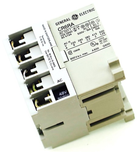 GE Miniatur Hutschiene Magnetschütz 3NO 1NC CR6RA31ZJ 48V AC Spule - Bild 3 von 4