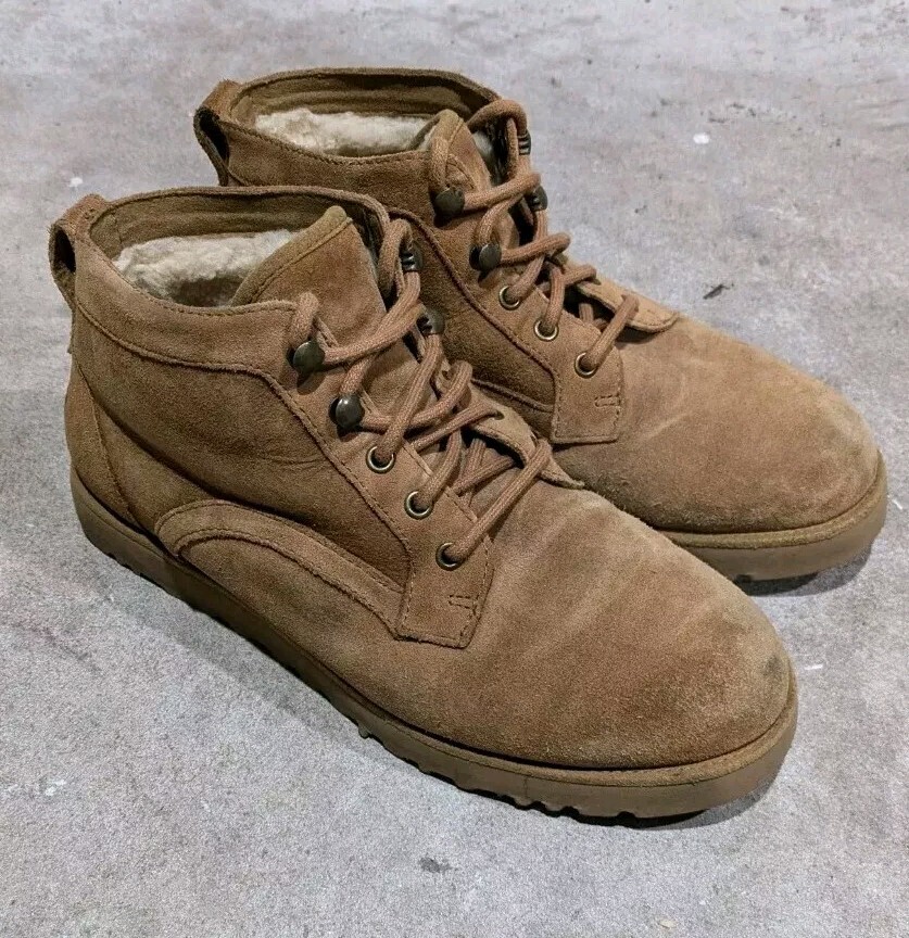 UGG Bethany Tan Suede Lace Up Booties Boots Women’s Size 8.5 #1012532