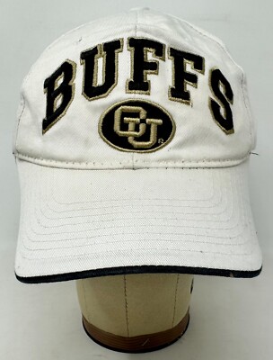 BUFFS CU University of Colorado Buffaloes White Football Cotton Cap Basketball