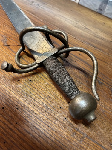 Vintage Sword Spanish Replica 38” Steel Arta Faba De Toledo Elaborate Guard - Picture 2 of 9