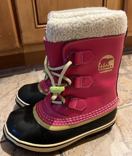 EUC Sorel Jee Gray Insulated Lined Waterproof Winter Youth Girls Snow Boots Sz 2 - Picture 17 of 20