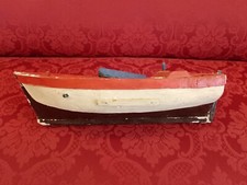 Modellino barca pesca gozzo pescatori fatta a mano vintage cm.30