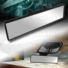 300MM Wide Flat Interior Clear Clip On Panoramic Rear View Mirror Universal