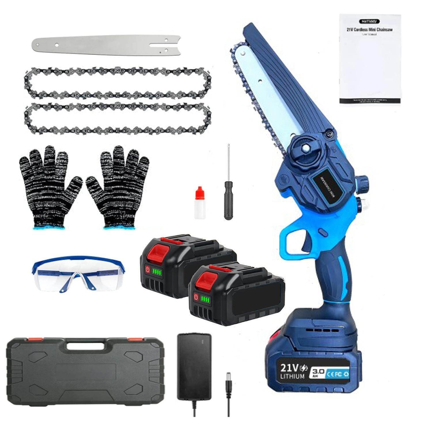 Mini batería gasolina motosierra motosierra motosierra hoja de sierra sierra de una mano 800W