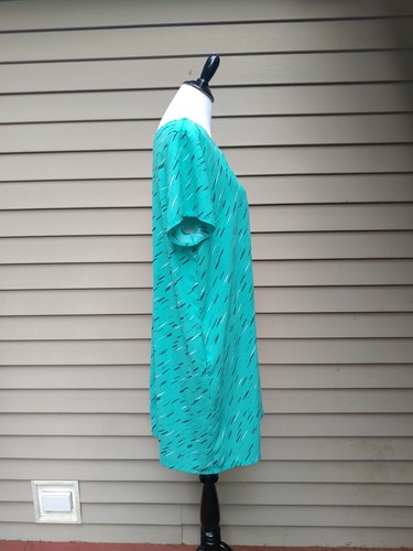 Apt. 9 Shift Dress Green Black White SIZE XL Print V-Neck Pockets Short Sleeves - Bild 9 von 12
