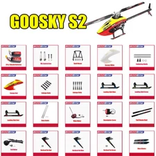 Goosky S2 Helicopter Parts Main Blade Linkage Rods Tail Boom Motor Lipo Battery