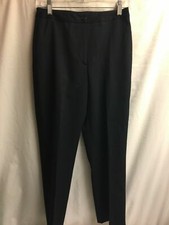 Classiques Entier Ladies Size 2 Black Pant Front Zip No Pockets 100 Wool A332ss