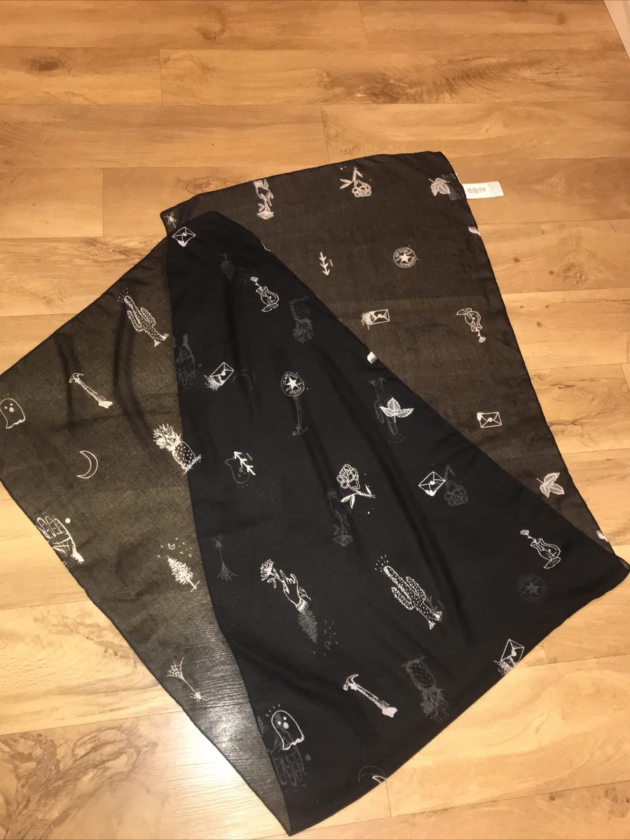 CONVERSE Black CAMO SCARF LONG BNWT eBay