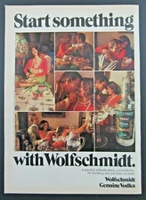 1974 SEAGRAMS WOLFSCHMIDT GENUINE VODKA Distilled From Grain Magazine Ad