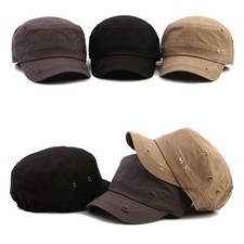 XL 2XL 61 64Cm Unisex Mens Mqum Ripped Stretch Fit Cadet Cap Military Hats