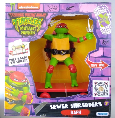 Set TMNT action figures riding Skateboards/Sewer Shredders Push Button on Back - Picture 4 of 7
