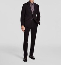 Kenneth Cole Reaction Men's Red Slim Fit 2-Piece Jacket Pants Suit Size 46L