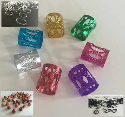 Bartperlen Bart Perle Clips Bartschmuck Bartringe Bartclips Bartgummis Rastas
