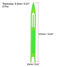 Netting Needle Shuttles 10#, 2 Pack Plastic Fishing Net Repair Tool, Green
