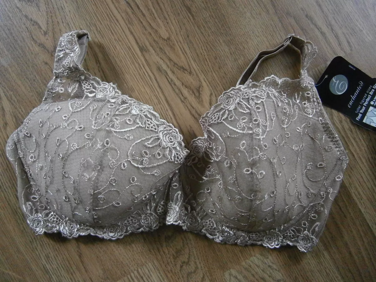 Buy Latte Nude Recycled Lace Full Cup Bra 40C, Bras