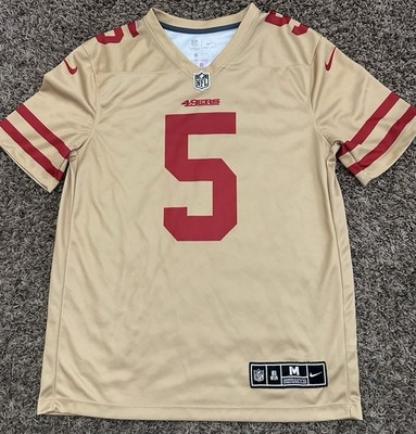 NFL On Field SF 49ers Trey Lance Adult Jersey Gold & Red Mens Size