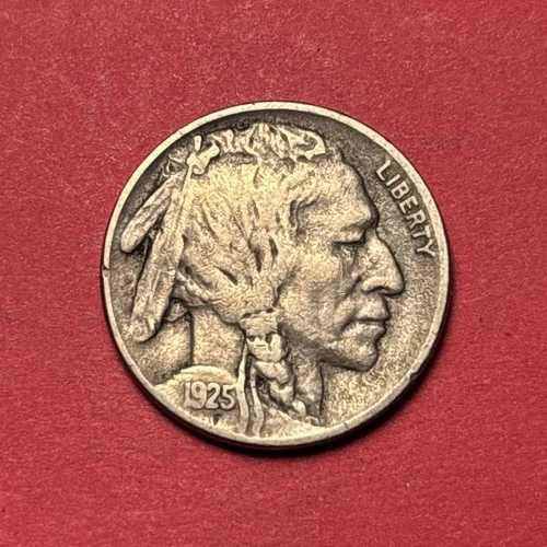 (1) Beautiful Antique 1925-P Buffalo/Indian Head Nickel CHOICE VF-VERY FINE