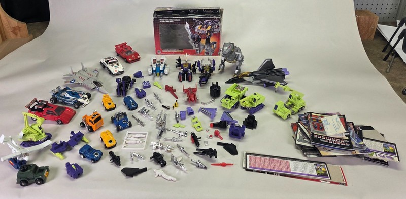 Transformers Lot Of Figures, Full Stickers Manuals Bullets Grimlock With Box